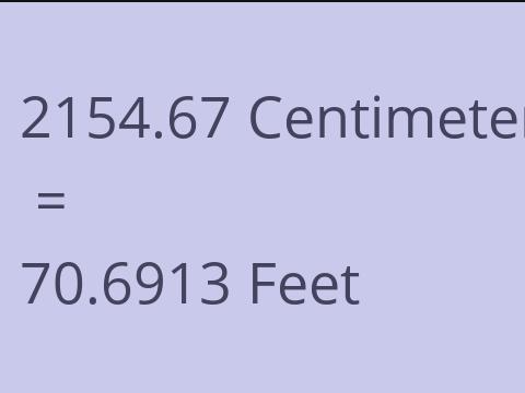 2154.67 CM TO FEET