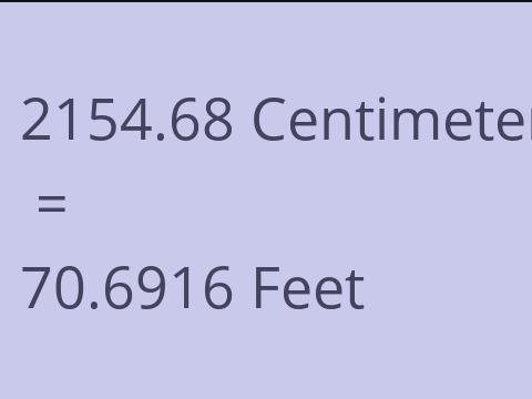 2154.68 CM TO FEET