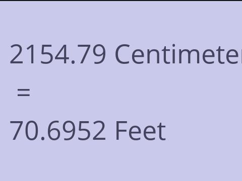 2154.79 CM TO FEET