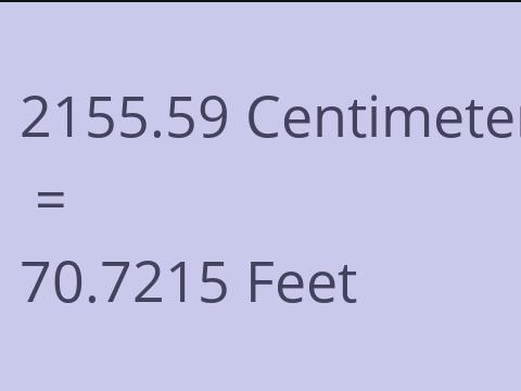 2155.59 CM TO FEET