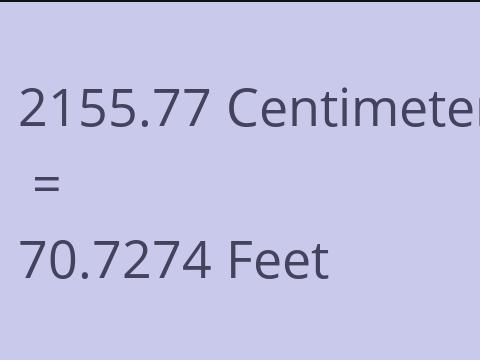 2155.77 CM TO FEET