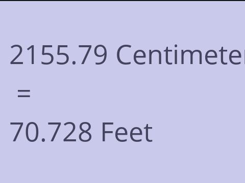 2155.79 CM TO FEET