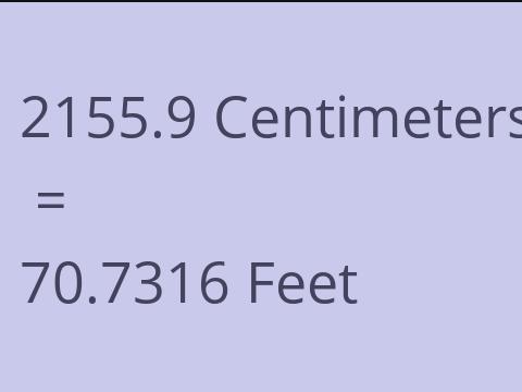 2155.9 CM TO FEET