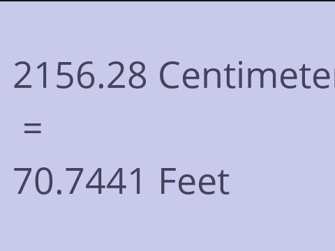 2156.28 CM TO FEET