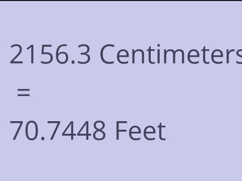 2156.3 CM TO FEET