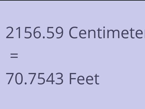 2156.59 CM TO FEET