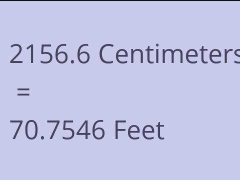 2156.6 CM TO FEET