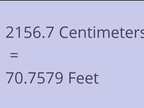 2156.7 CM TO FEET