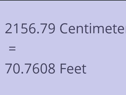2156.79 CM TO FEET