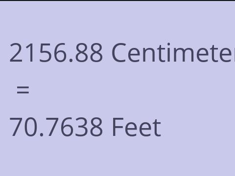 2156.88 CM TO FEET