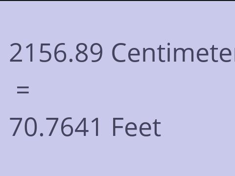 2156.89 CM TO FEET