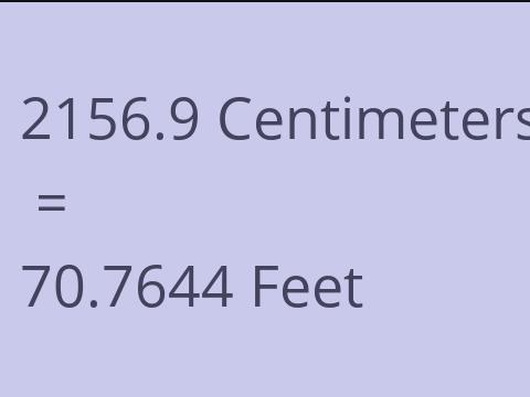 2156.9 CM TO FEET