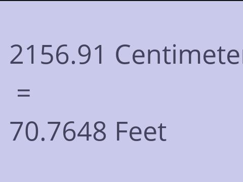 2156.91 CM TO FEET