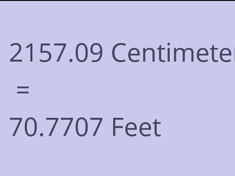 2157.09 CM TO FEET