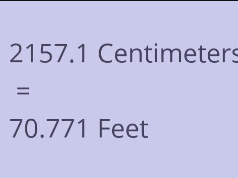 2157.1 CM TO FEET