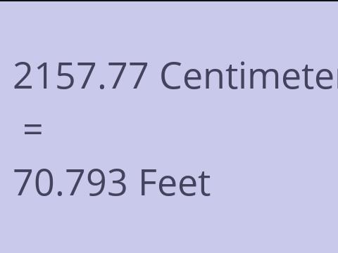 2157.77 CM TO FEET