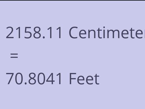 2158.11 CM TO FEET