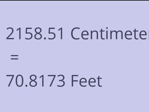 2158.51 CM TO FEET