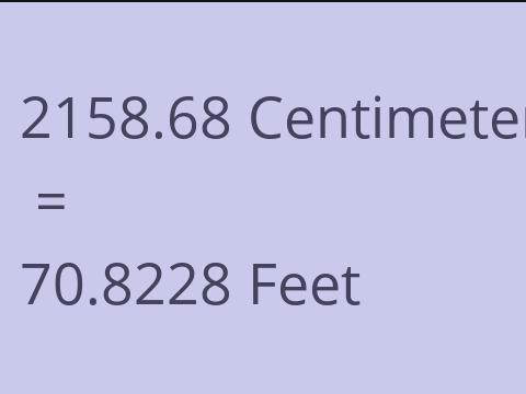 2158.68 CM TO FEET