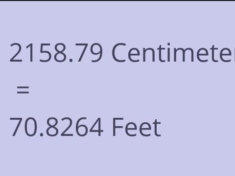 2158.79 CM TO FEET