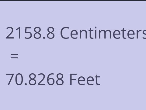 2158.8 CM TO FEET