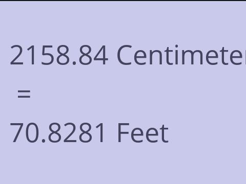 2158.84 CM TO FEET