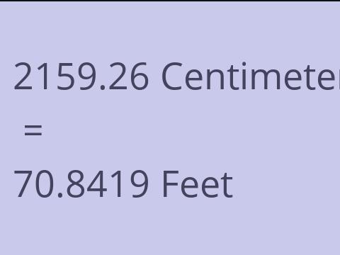2159.26 CM TO FEET