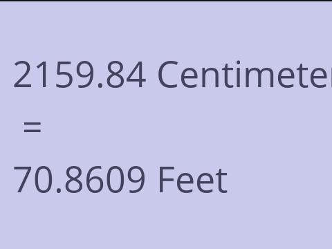 2159.84 CM TO FEET
