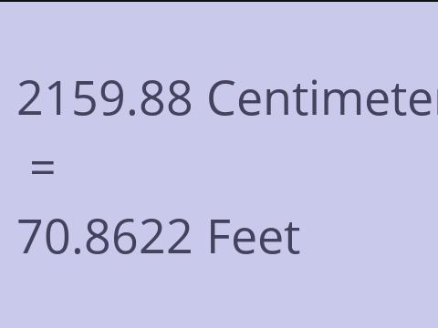 2159.88 CM TO FEET