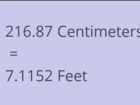 216.87 CM TO FEET