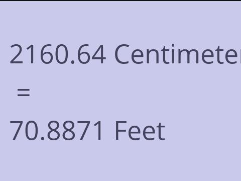 2160.64 CM TO FEET