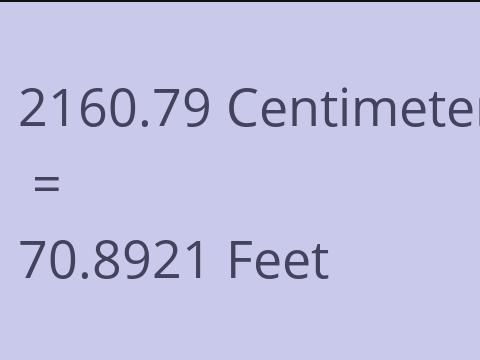 2160.79 CM TO FEET