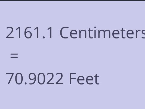 2161.1 CM TO FEET