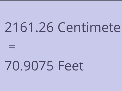 2161.26 CM TO FEET