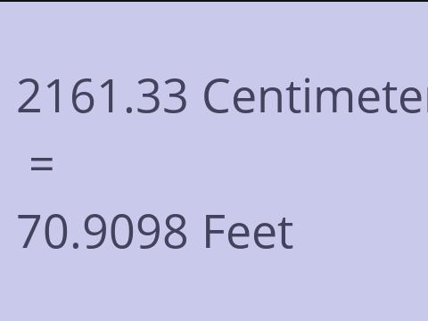 2161.33 CM TO FEET