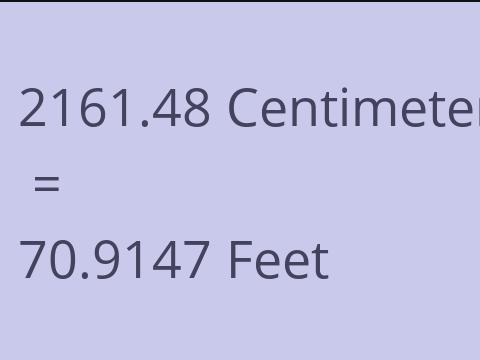2161.48 CM TO FEET