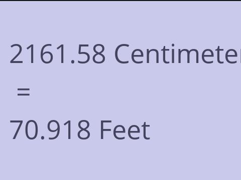 2161.58 CM TO FEET