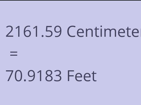 2161.59 CM TO FEET