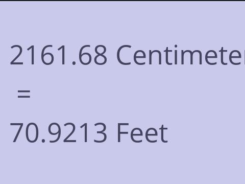 2161.68 CM TO FEET