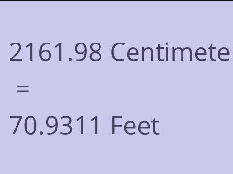2161.98 CM TO FEET