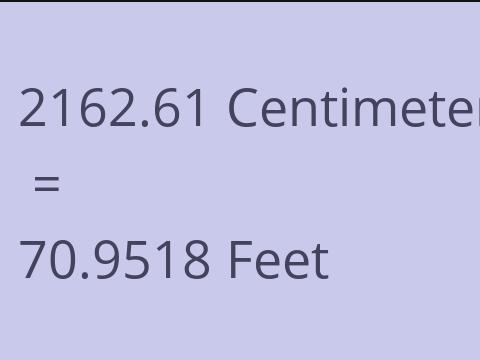 2162.61 CM TO FEET