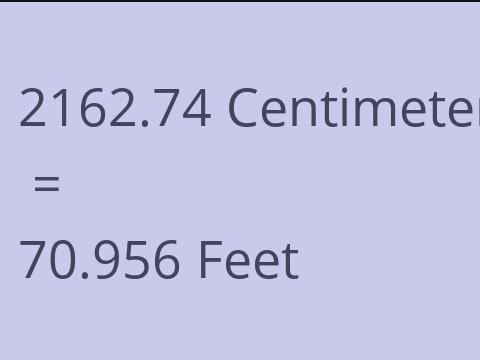2162.74 CM TO FEET