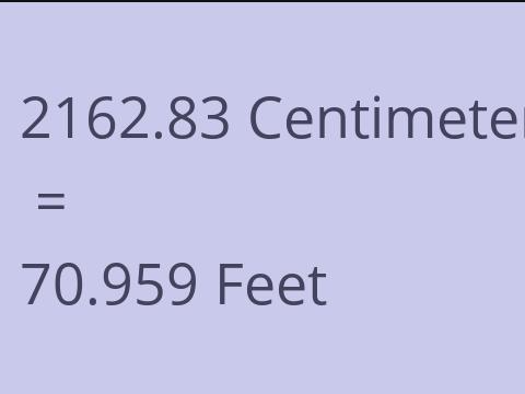 2162.83 CM TO FEET