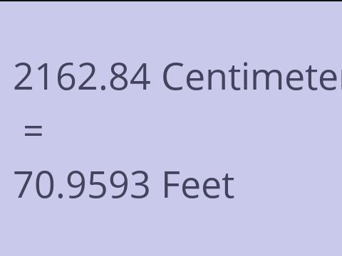 2162.84 CM TO FEET