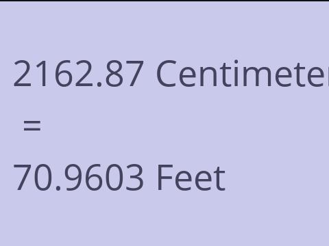 2162.87 CM TO FEET
