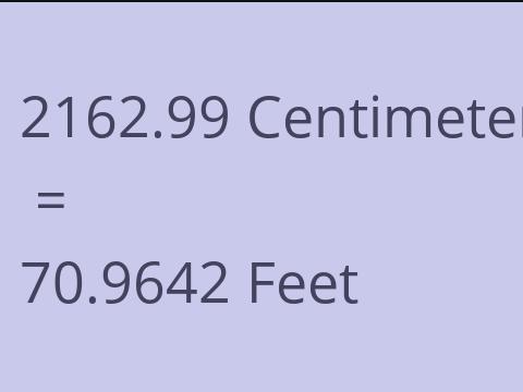 2162.99 CM TO FEET