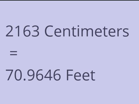 2163 CM TO FEET