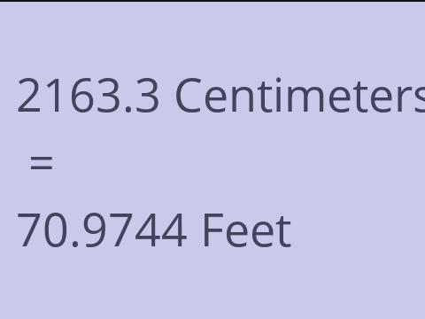 2163.3 CM TO FEET