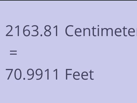 2163.81 CM TO FEET