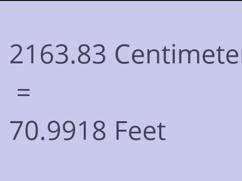 2163.83 CM TO FEET